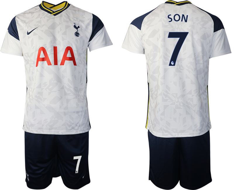 Men 2020-2021 club Tottenham home #7 white Soccer Jerseys